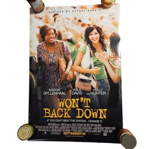 Won't Back Down 2012 Movie Poster 27x40 Viola Davis Maggie Gyllenhaal D/S